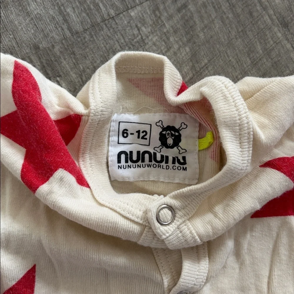 Nununu Red Star Print Kids One Piece